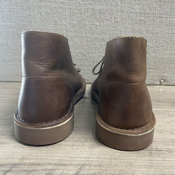 CLARKS | Bushacre  Men's Brown Leather Chukka Boots  Size 9.5 M - Picture 4 of 7